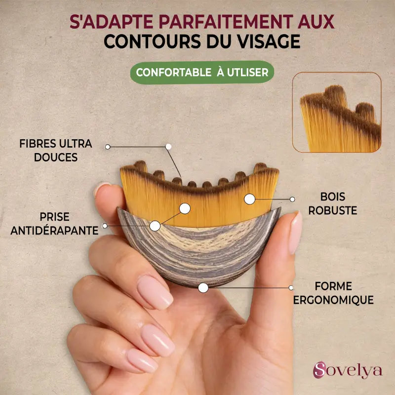 Brosse Drainante Visage – Massage Lymphatique Anti-Poches & Contours